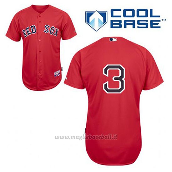 Maglia Baseball Uomo Boston Red Sox 3 Jimmie Foxx Rosso Alterner Cool Base